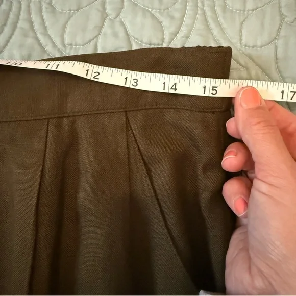 Vintage Weathervane Olive Green Women's Skirt Size 14 Made in USA - Picture 9 of 10
